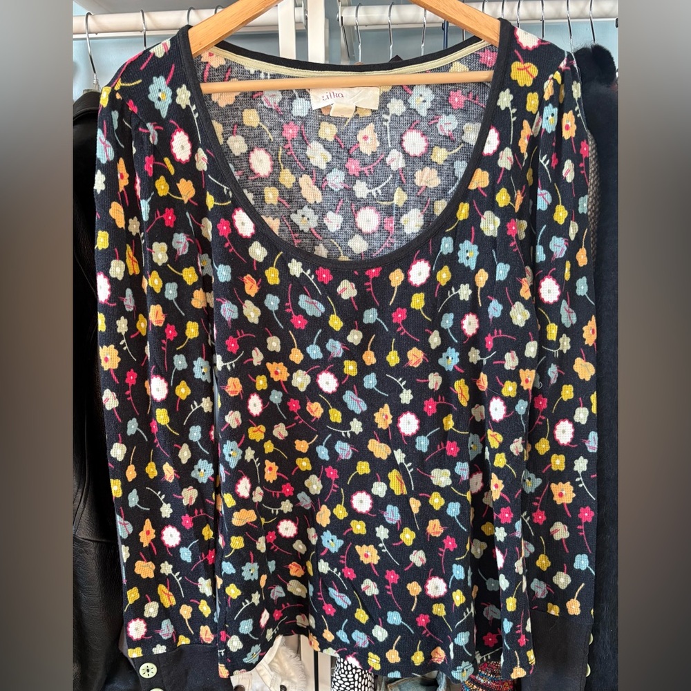 Anthropologie Lilka Thermal Floral Top